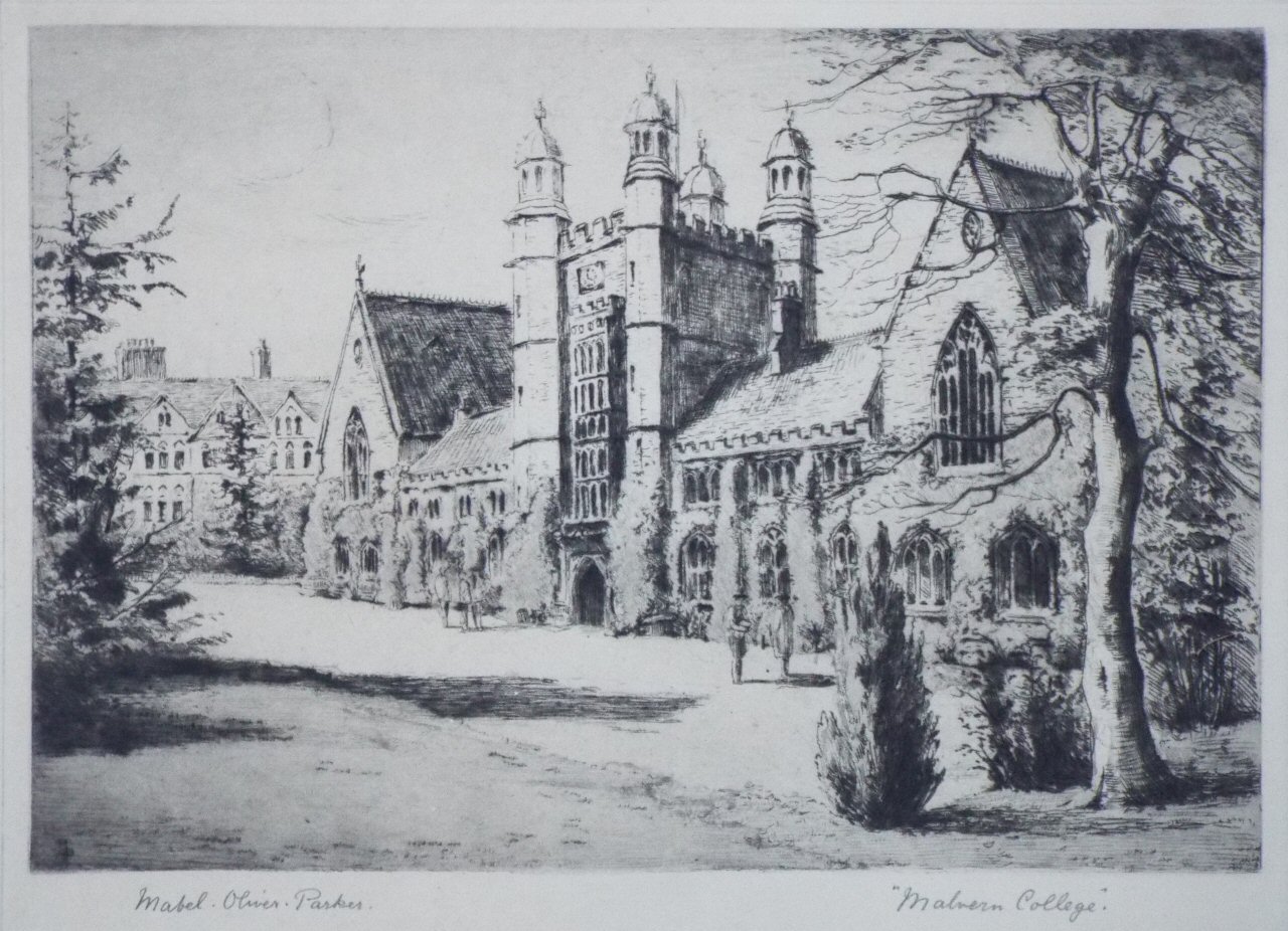 Etching - Malvern College - Parker